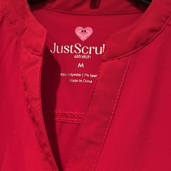 Red scrub set - jogger pants both mediums - Picture 2 of 4